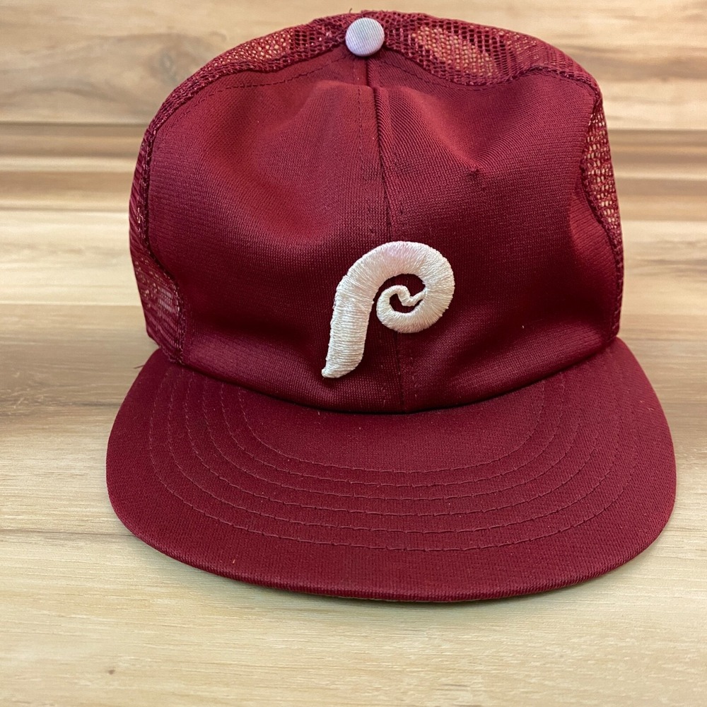 Philadelphia Phillies Hat Vintage ANNCO Maroon‎ Trucker Snapback Made in USA
